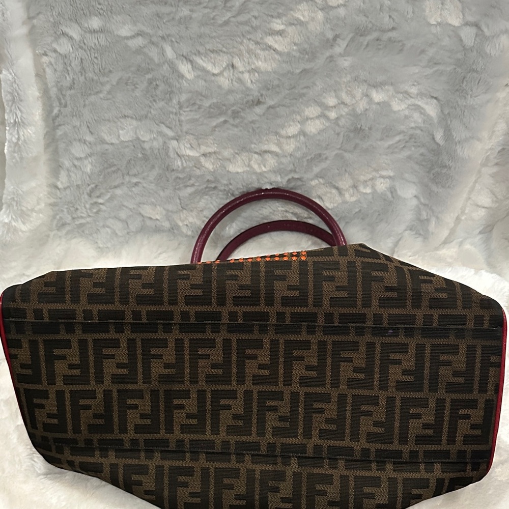 Fendi Zucca canvas bag, multicolored, canvas and leather chef de jour bag - Picture 5 of 14